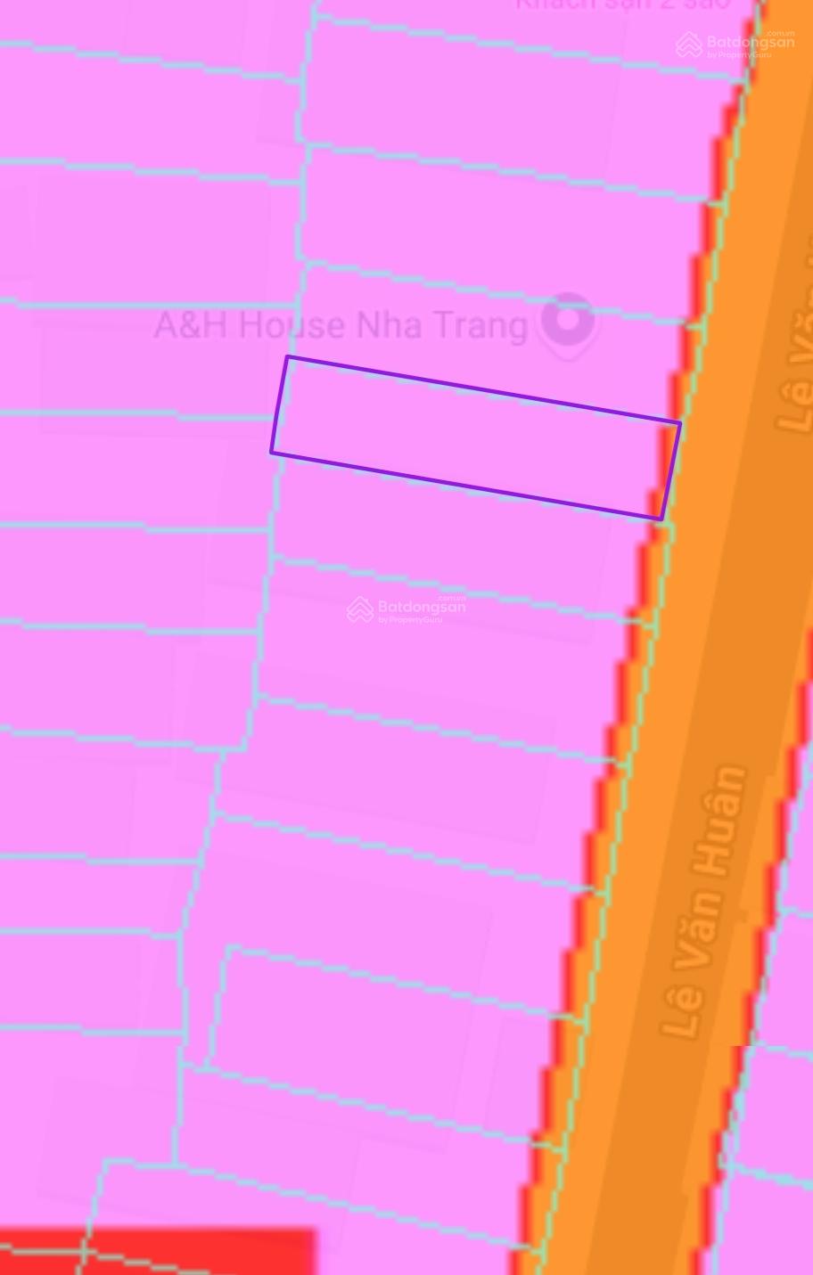 Mặt tiền Lê Văn Huân _ ngang 5,4m, Cách biển 150m *  Giá : 80tr/m²