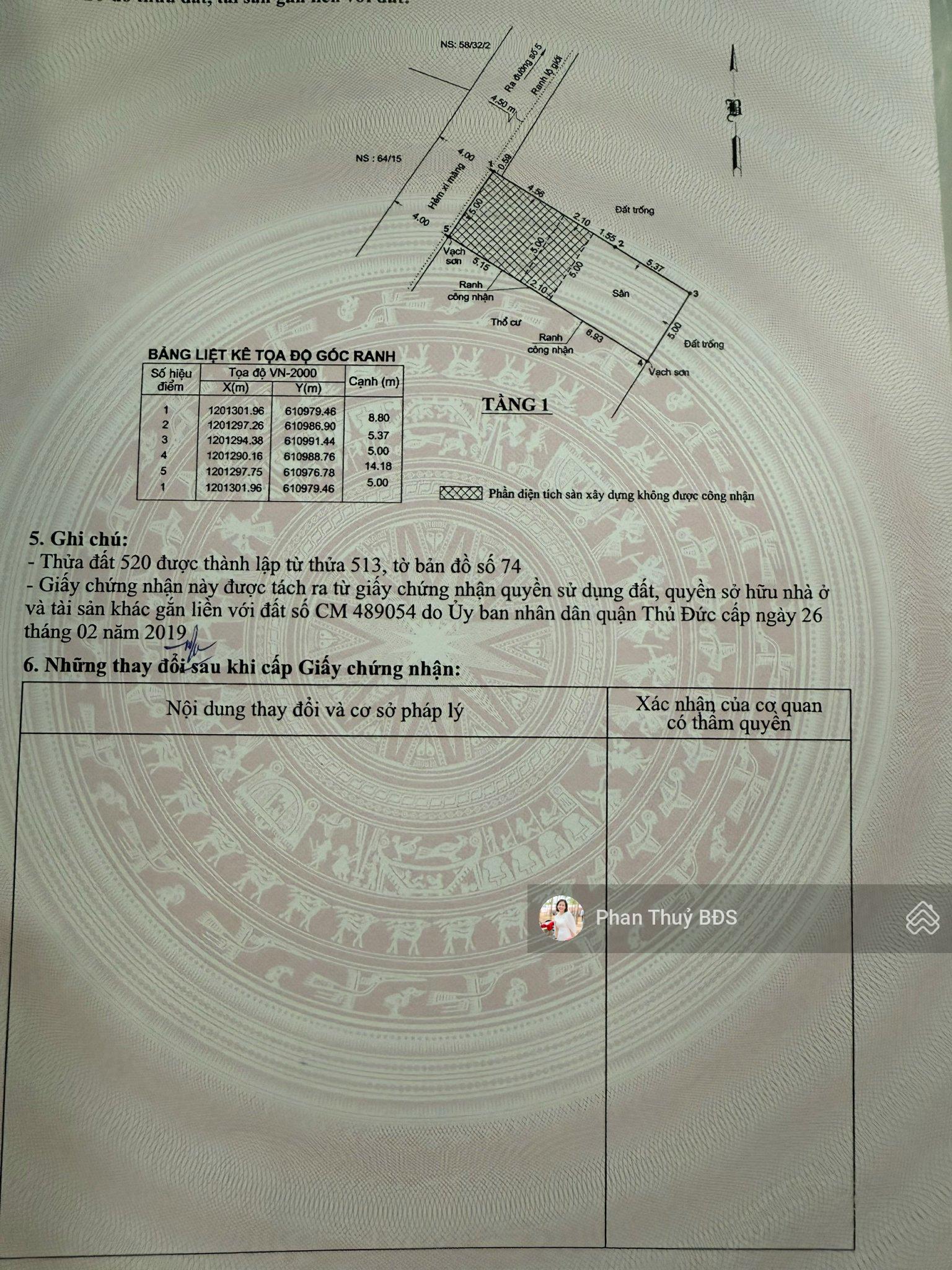 Đất 70,9m2 đại học Ngân Hàng hẻm xe hơi ngang 5m giá 4.350 tỷ