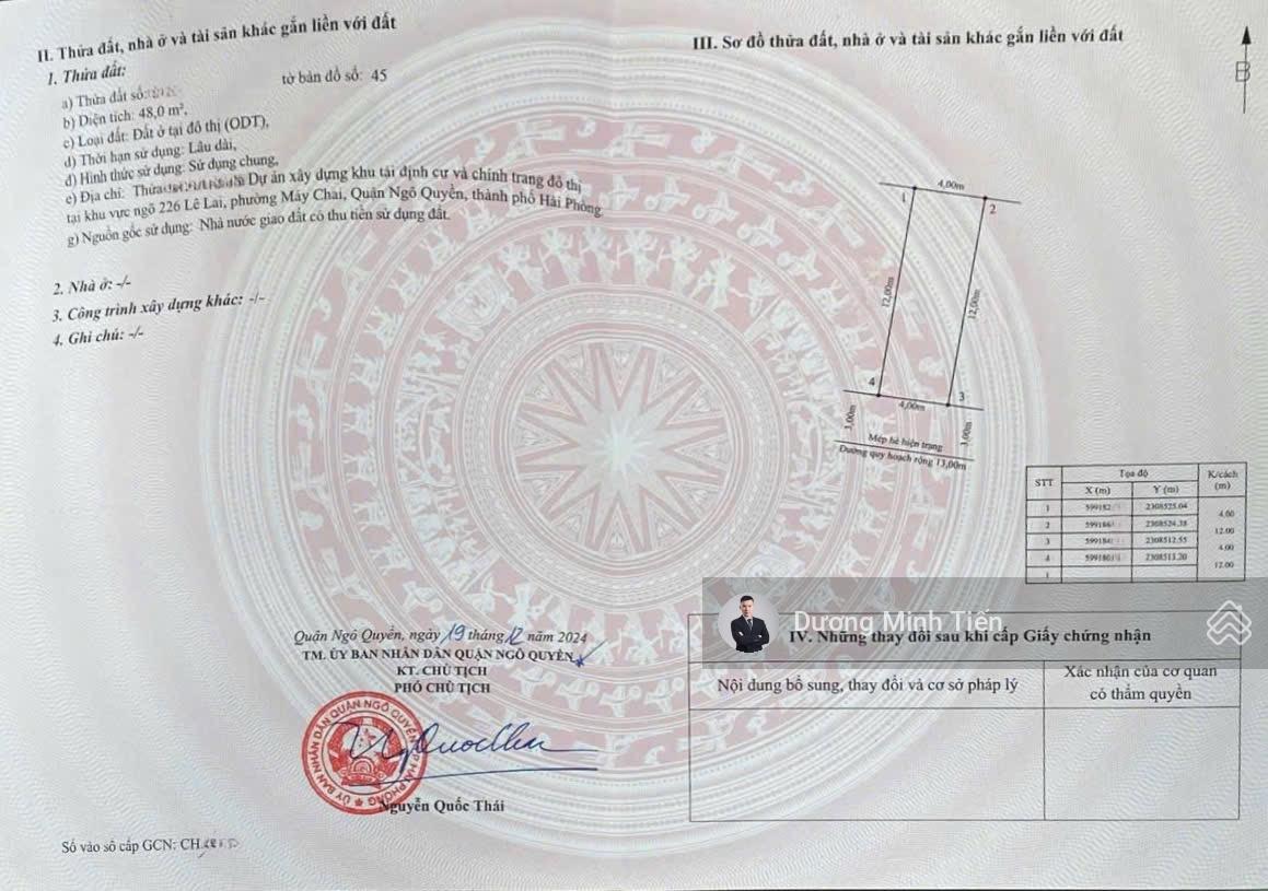 48m2 đất TĐC 226 Lê Lai - đường 13m - giá cực tốt