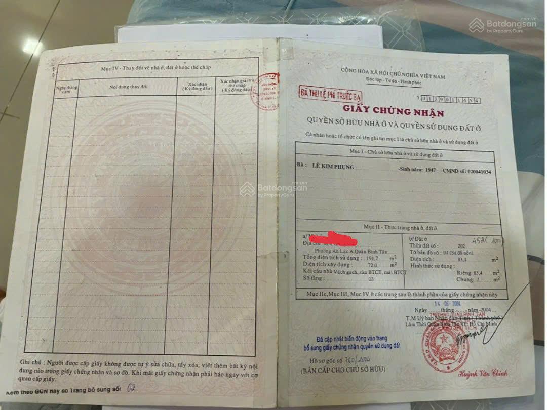 Nhà ngộp ngân hàng. Bán nhà đường Kinh Dương Vương - Bình Tân 72m2 gần bến xe Miền Tây