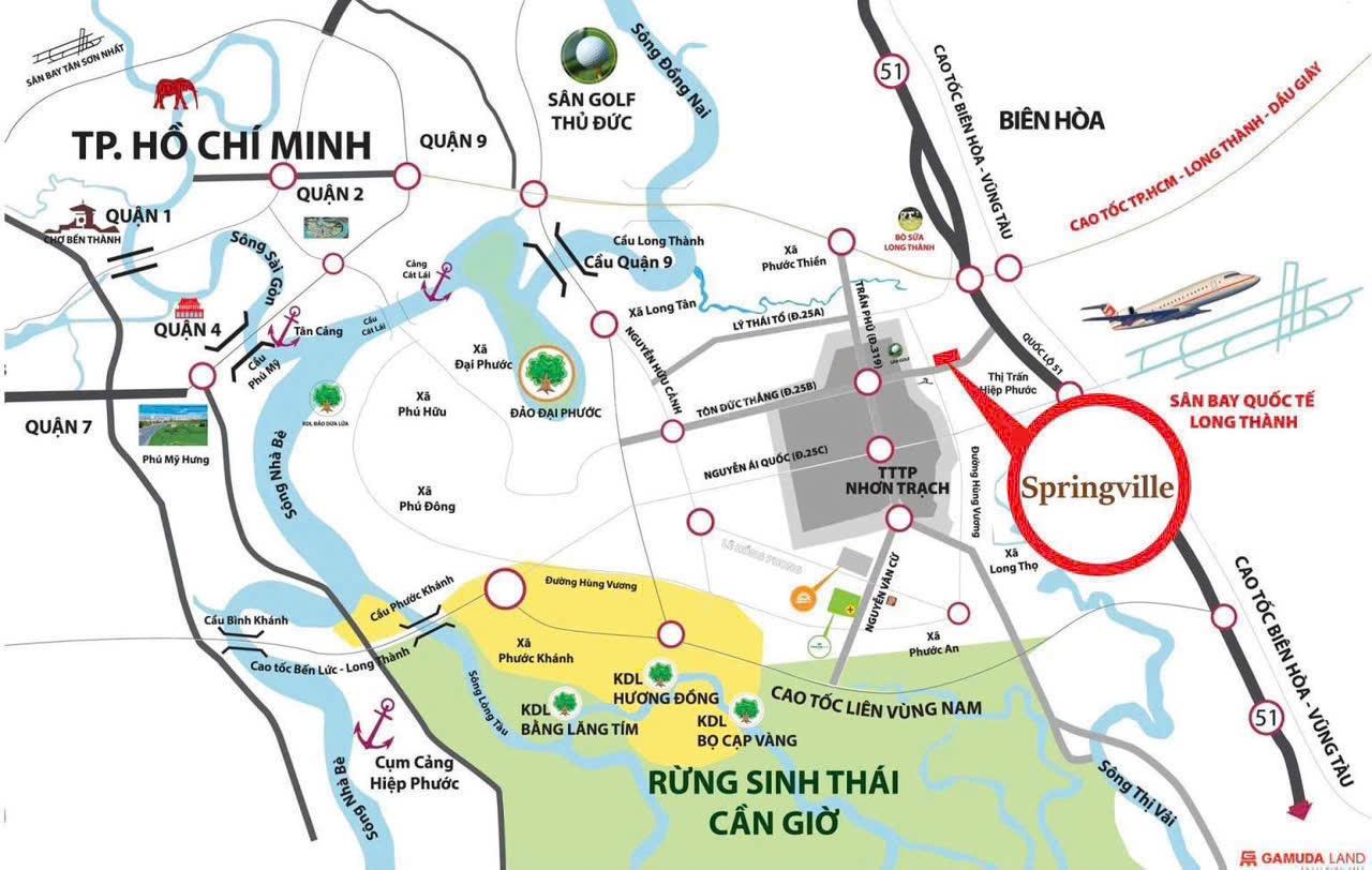 Nhà phố Spring Ville Nhơn Trạch Gamuda Land-TT dãn 2.5 năm- đầu tư đợt mở bán đầu tiên bao sinh lời