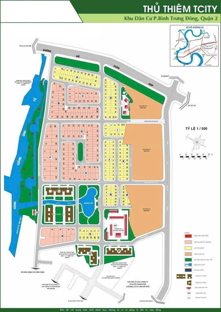 Bán lô (8x22) MT đường 56, KDC Đông Thủ Thiêm, P.Bình Trưng Đông, Tp.Thủ Đức (Q2)