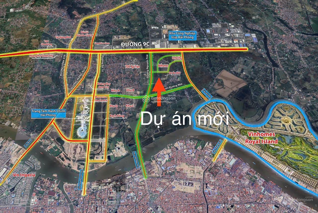 Bán lô góc 163m2 liền kề The Greenery ngay chân cầu Nguyễn Trãi giá 45tr/m2 đất