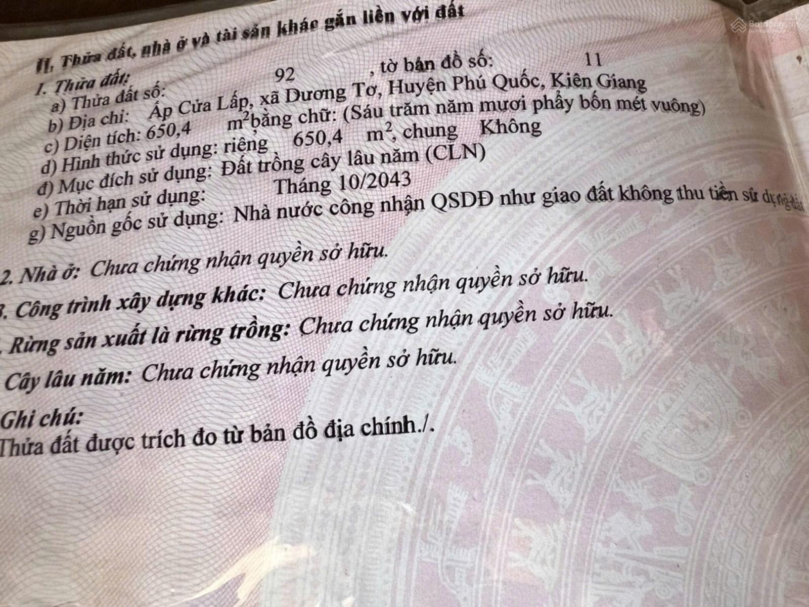 Bán lô góc 650m2 mặt trục chính đường Chùa Ông - Cửa Lấp, giá cực tốt chỉ 12 tỷ