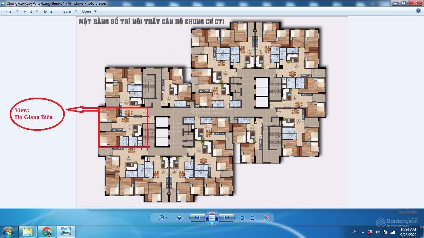 Bán căn hộ tòa Ruby CT1 Giang Biên, Long Biên. S: 70m2. Giá 3,4 tỷ