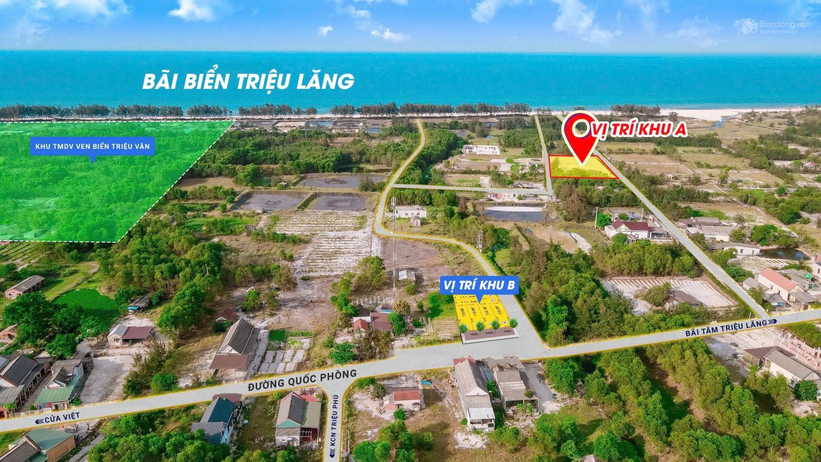 Duy nhất 4 lô mặt tiền đường ven biển - giá chỉ 950tr/lô Biển Quảng Trị mặt tiền đường ven