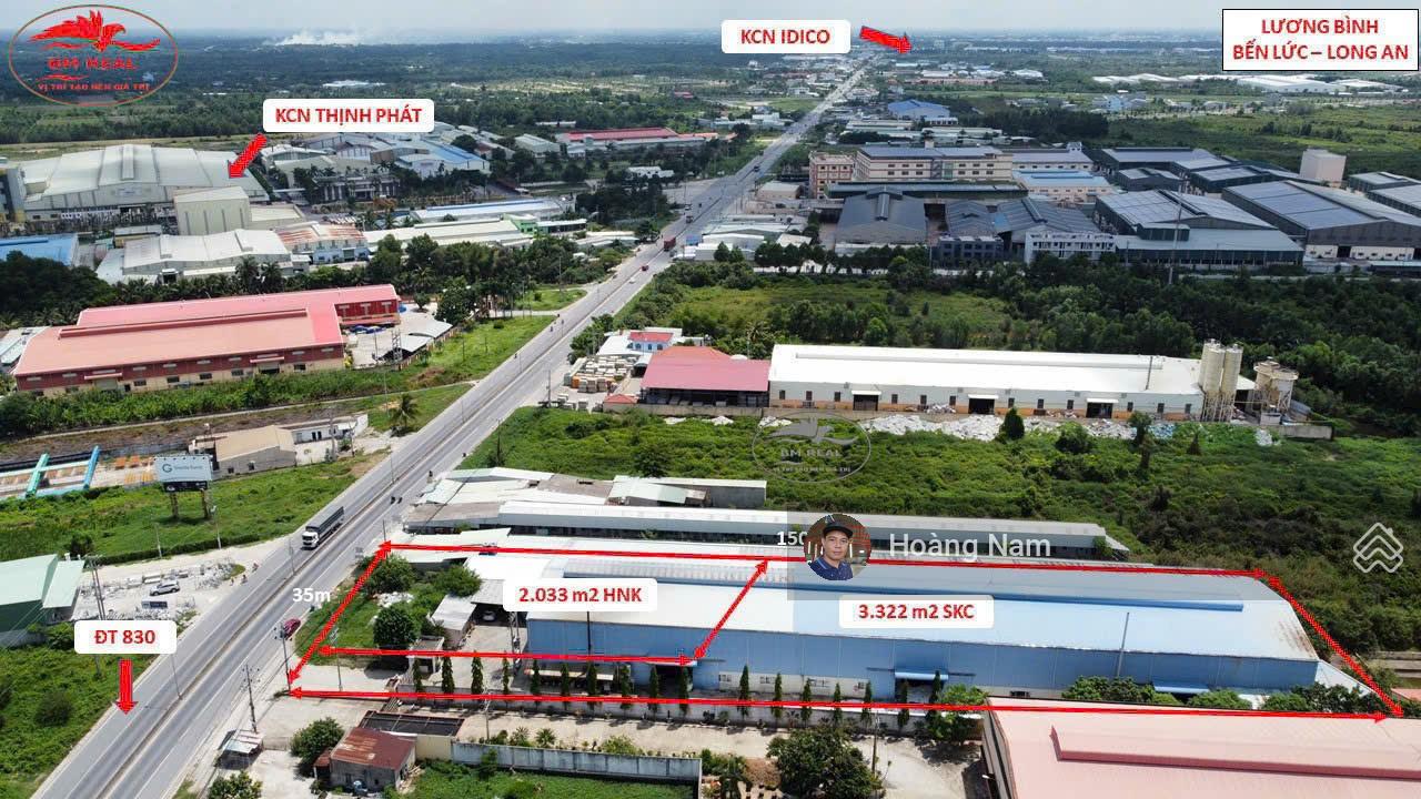 Bán xưởng MT Lương Bình Bến Lức. DT 5300m2. Giá tốt