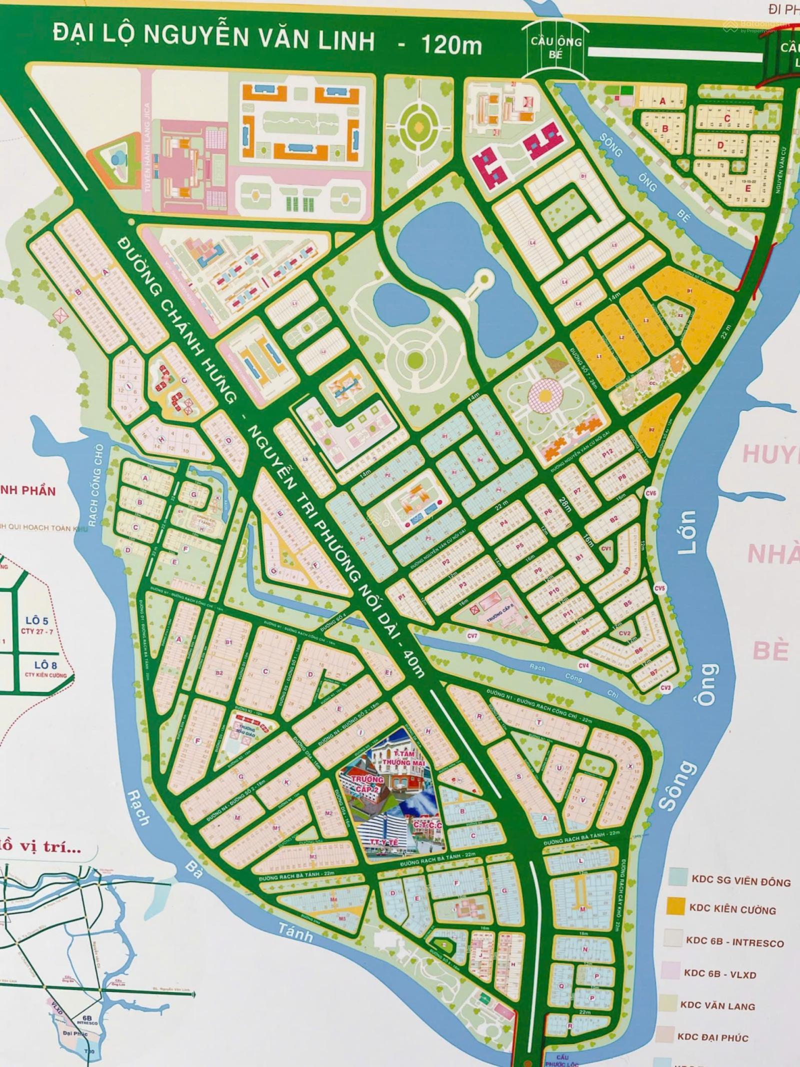 Bán đất nền khu 6B Intresco xã Bình Hưng, huyện Bình Chánh. Lô P4 - 28 5x20m giá 92triệu/m2