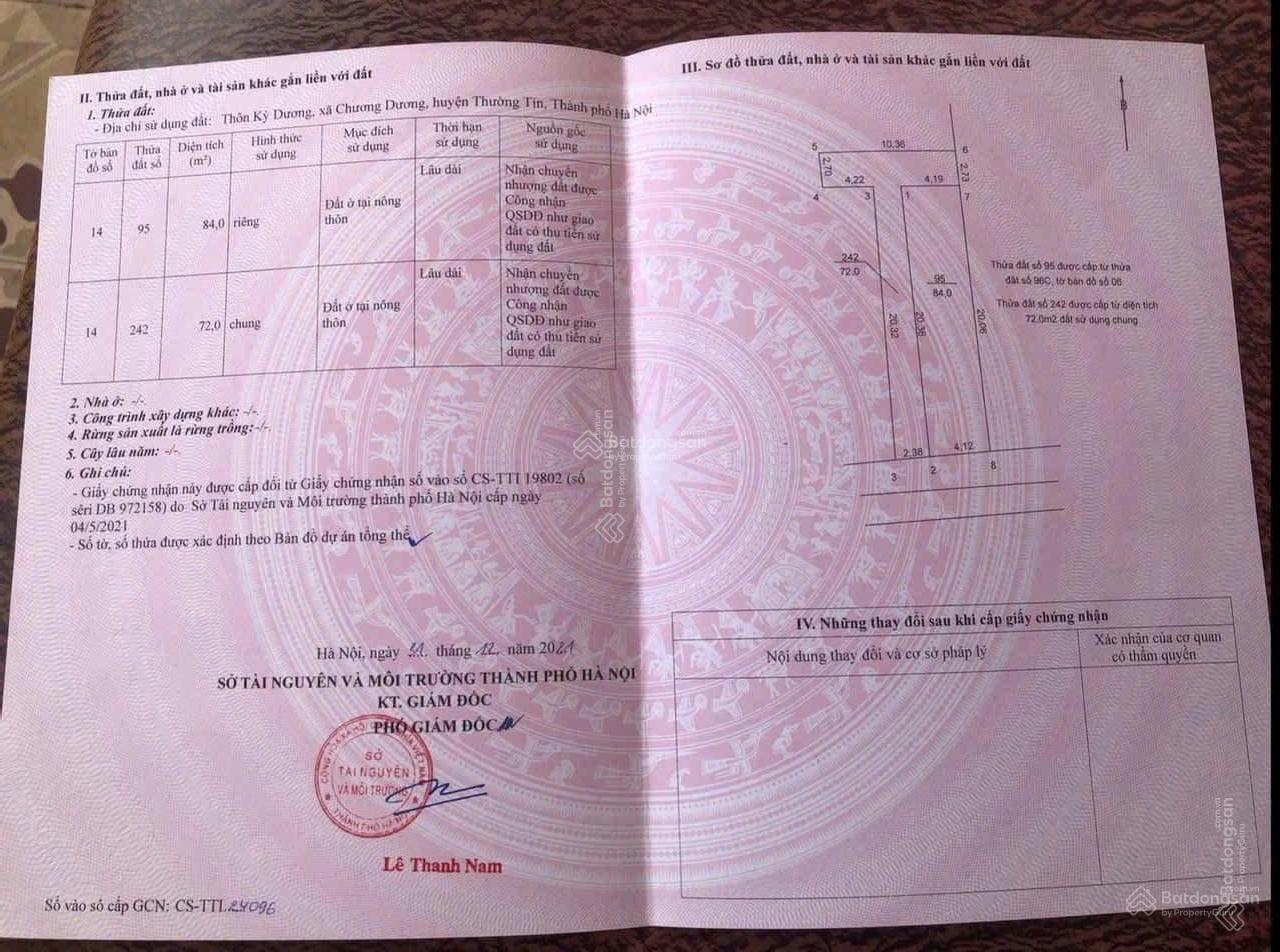 Bán lô góc 4 mặt thoáng xã Chương Dương - Thường Tín