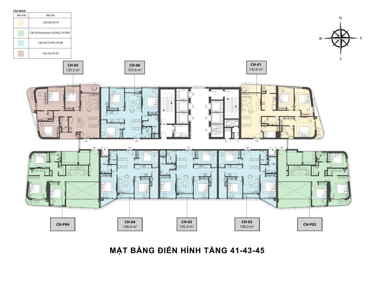 Chính chủ gửi bán căn penthouse 359m2 toà N01T6 Ngoại Giao Đoàn nhà thô sẵn sổ giá 160tr/m2