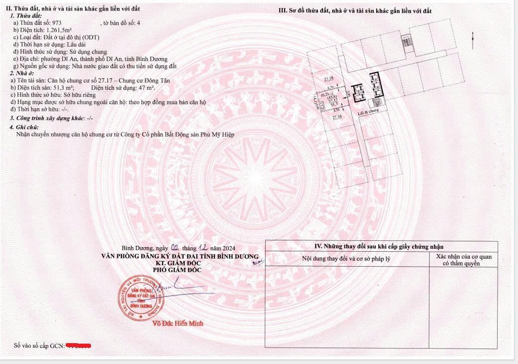 Cần bán gấp căn hộ 2PN + 2WC Bcons Sala. Sổ hồng công chứng ngay