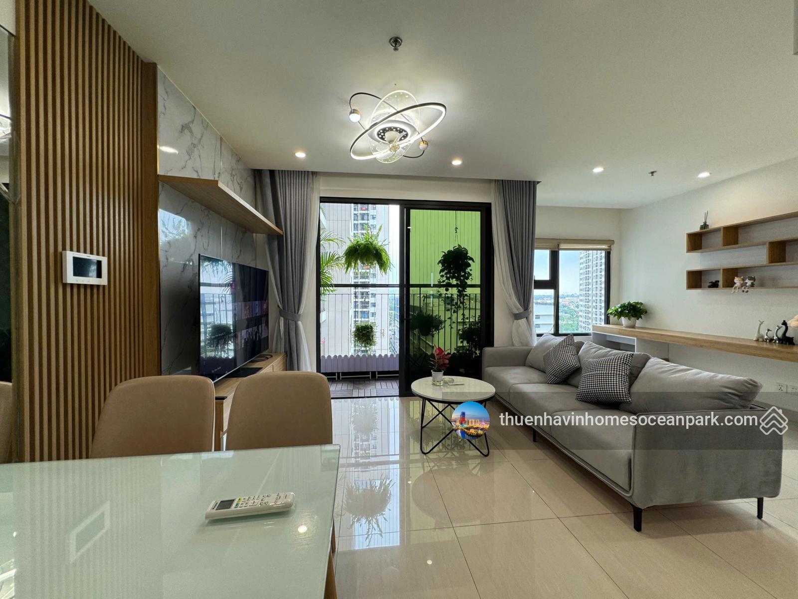 Cho thuê 2PN2WC góc full đồ giá chỉ 8tr/tháng tại Vinhomes Ocean Park