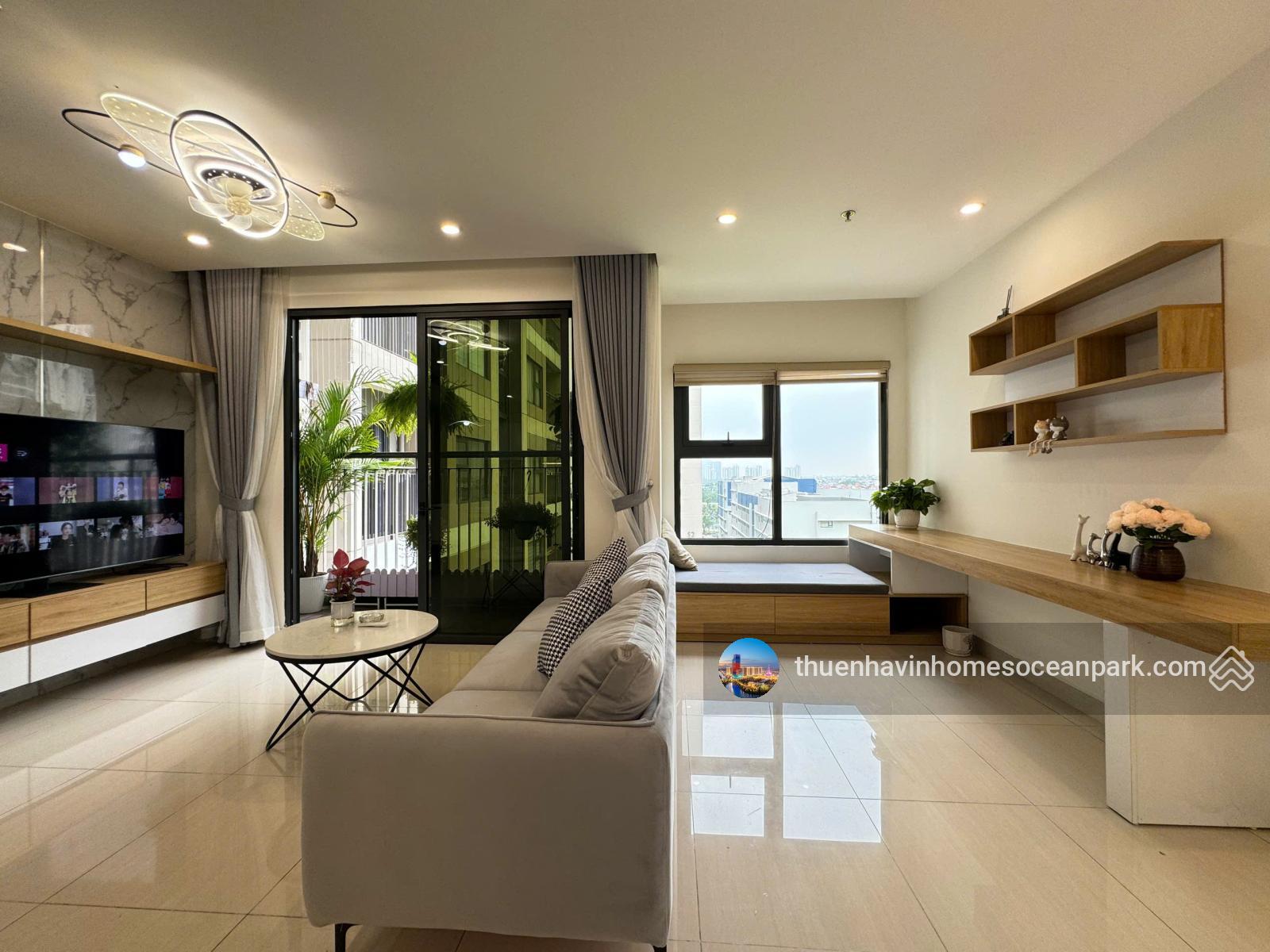Cho thuê 2PN2WC góc full đồ giá chỉ 8tr/tháng tại Vinhomes Ocean Park
