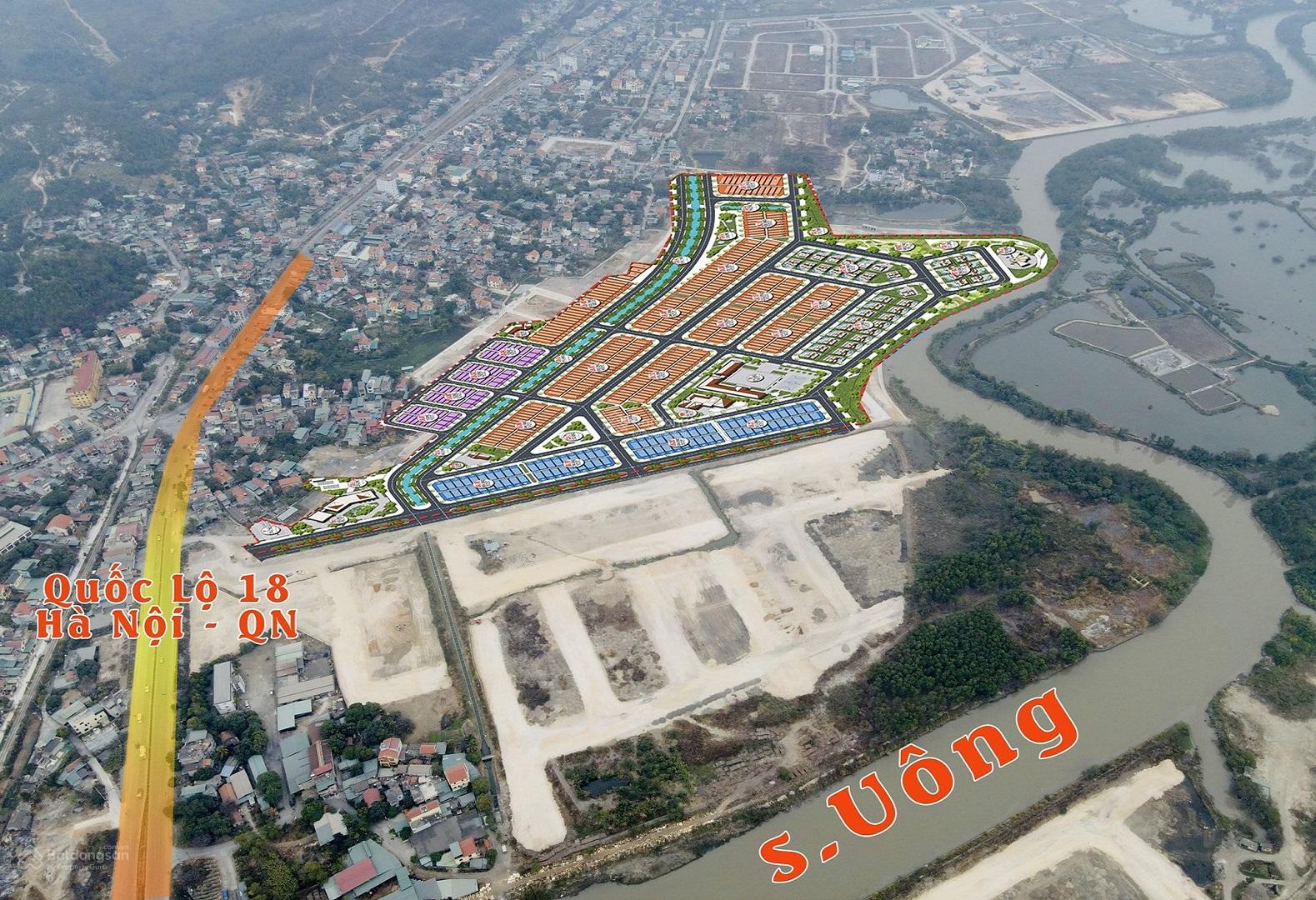 Nền biệt thự đơn lập 300m2 view sông Uông, giá cắt lỗ