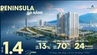 Peninsula Đà Nẵng căn tầng cao view sông Hàn, giá chỉ 4 tỷ tặng vé vip pháo hoa