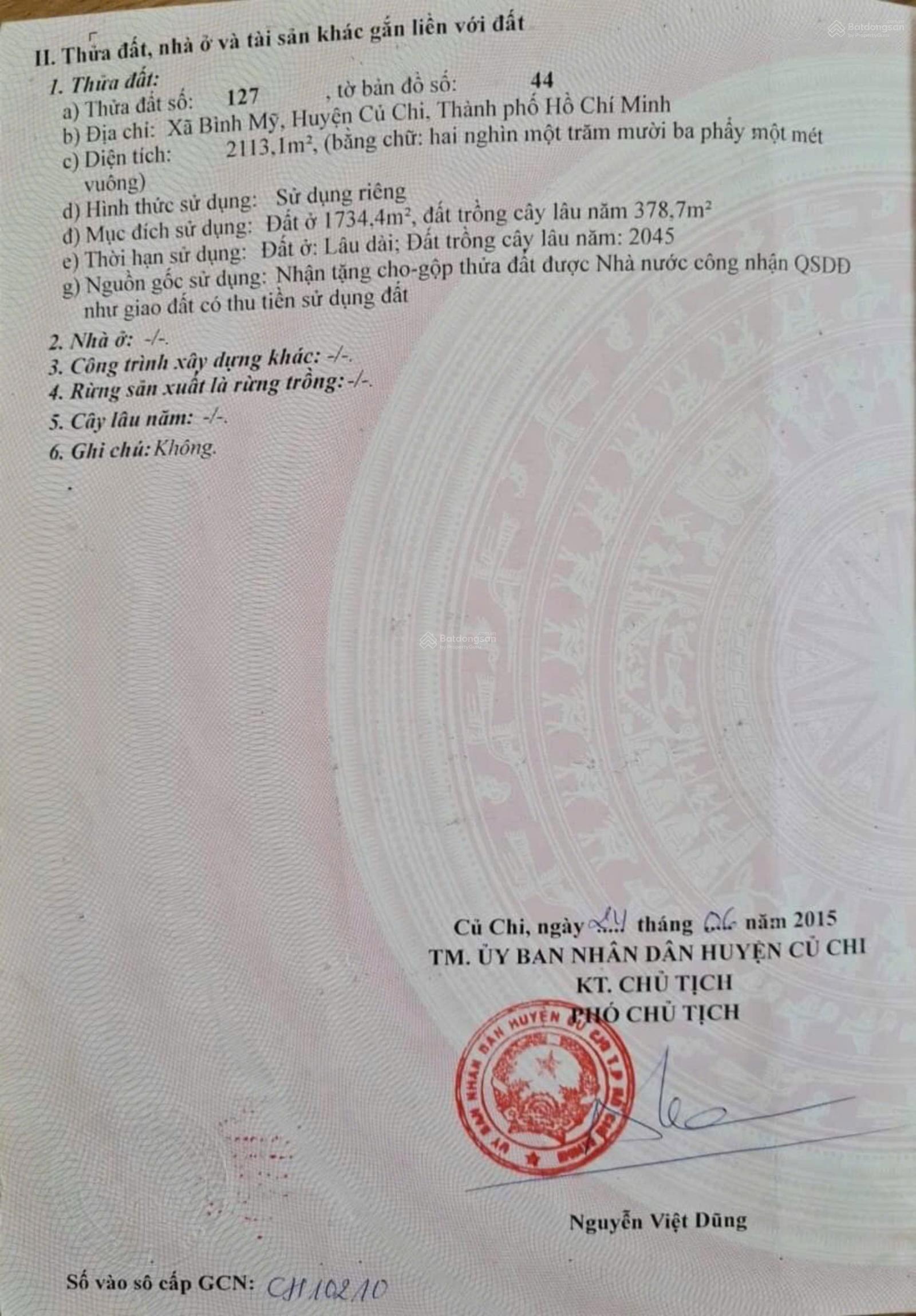 Bán nhà xưởng tại Bình Mỹ, Củ Chi, Tp. Hồ Chí Minh. DT 2113m2 (ngang 20,88m) H. Bắc - Giá 19tr/m2