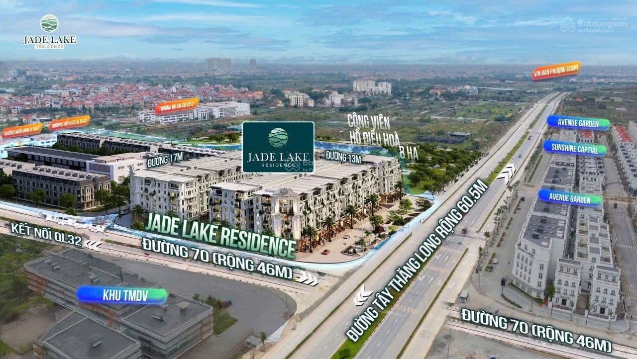 Bán suất ngoại giao Jade Lake Residence, 250 triệu, 160m2, view đẹp, Tây Tựu, Bắc Từ Liêm, Hà Nội