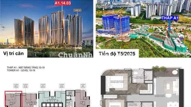Độc quyền, bán mã căn góc A1.14.03 hoa hậu trong các căn 2PN siêu căn hộ cao cấp Eaton Park, 75.2m2