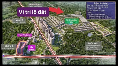 Đất dịch vụ Di Trạch sát đường VĐ 3.5 kết nối vớ khu đô thị 146ha Hinoderoya park