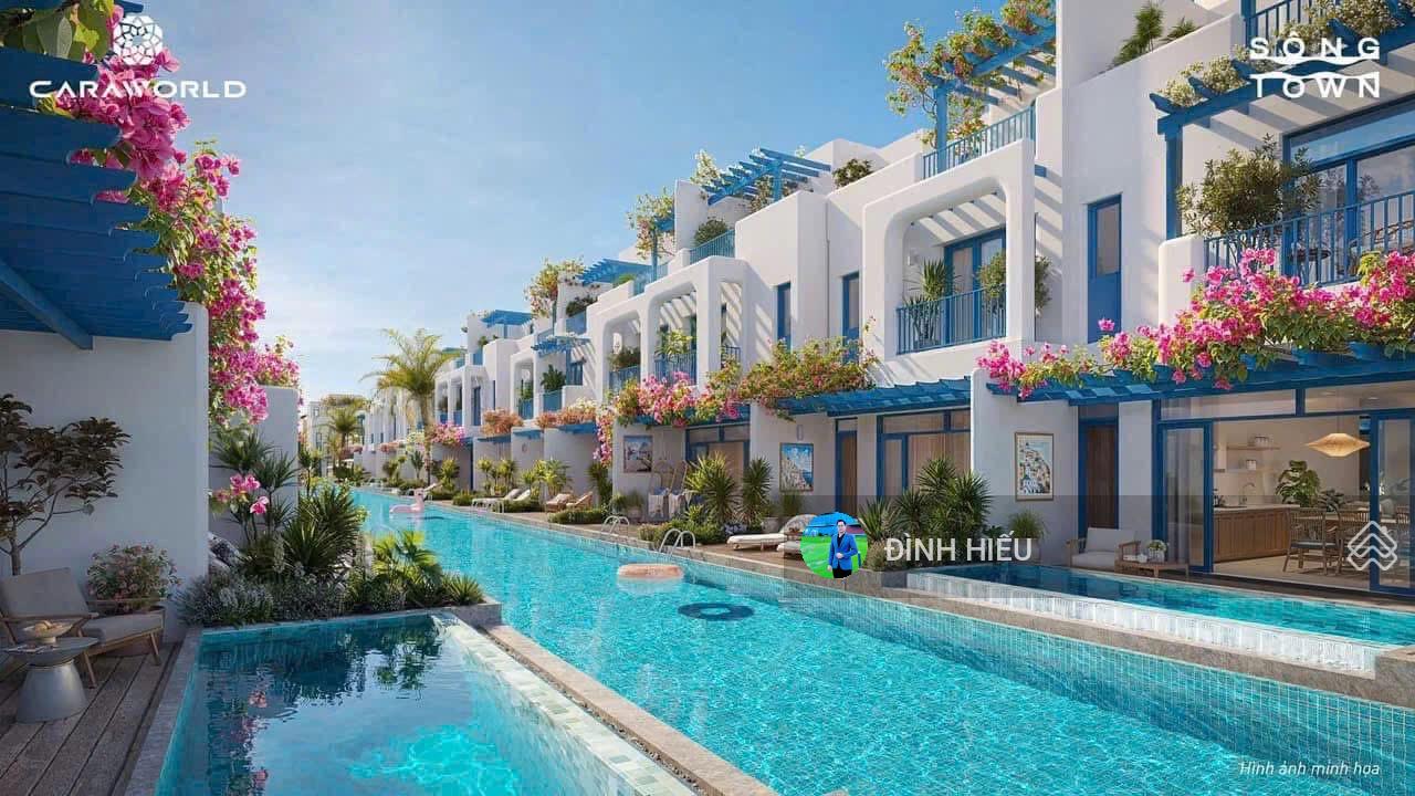 Bán cặp biệt thự Sông Town Caraworld Cam Ranh, Trục Đại lộ Hồng Ngọc 30m, Hy Lạp, 108m2 mỗi căn