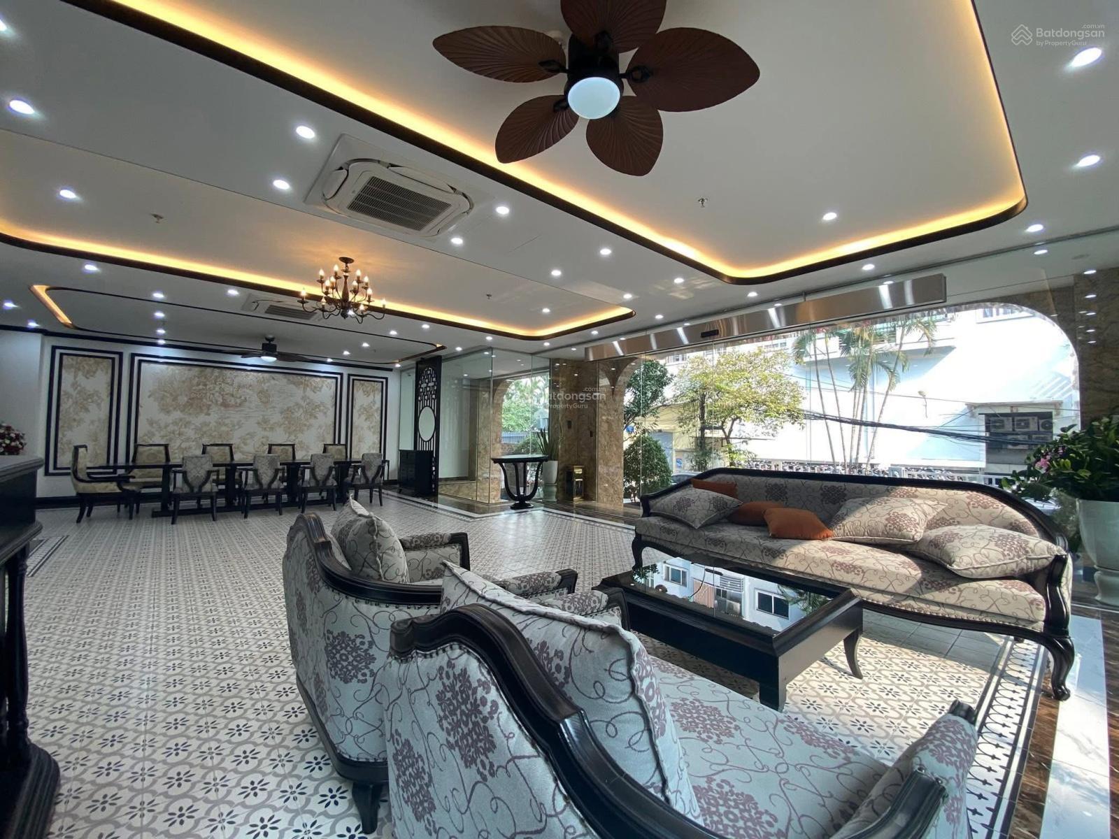 Cho thuê nhà mặt phố Vũ Phạm Hàm, 110m² x 7 tầng, mặt tiền 7m, thang máy, giá 110 triệu/tháng