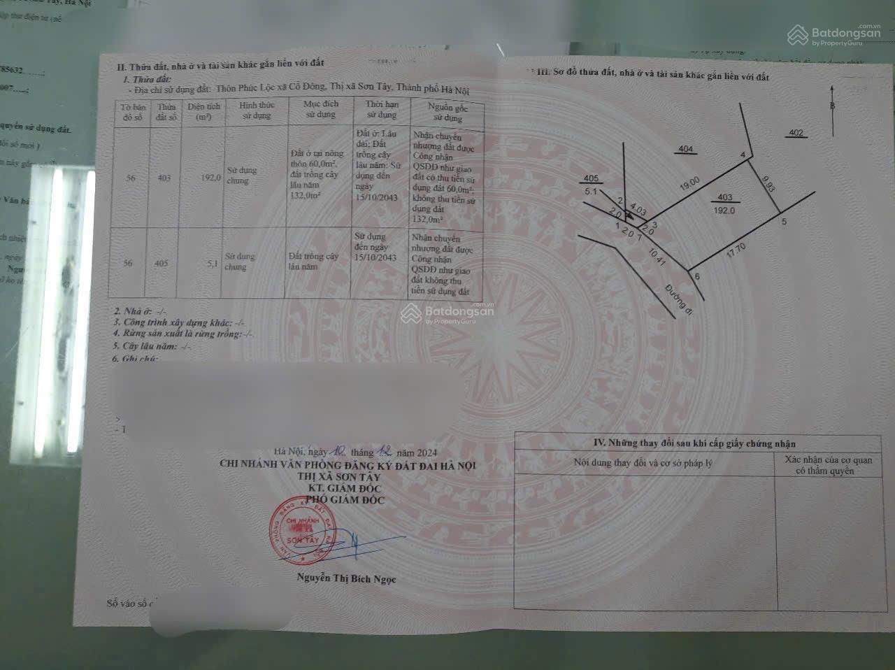 BÁN ĐẤT CỔ ĐÔNG, SƠN TÂY GIÁ RẺ GẦN TRUNG TÂM XÃ ĐƯỜNG RỘNG THÔNG THOÁNG