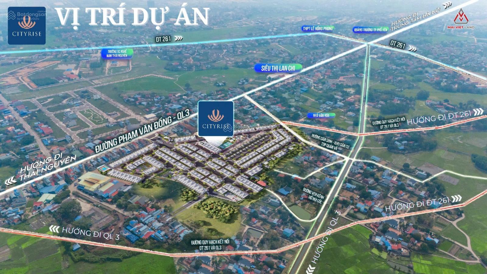 Chỉ từ 700tr (30%) sở hữu lô đất nền 75m2 nằm trong KĐT chuẩn Resort trung tâm TP Phổ Yên