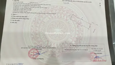 Bán đất 97,7m2 Đông Nam đấu giá Kiến Thiết, Sở Dầu, Hồng Bàng
