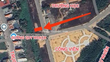 Bán lô góc 3 mặt thoáng view công viên trường học. 114m2 mặt tiền 6m. Tái định cư Thôn Làng. SĐCC