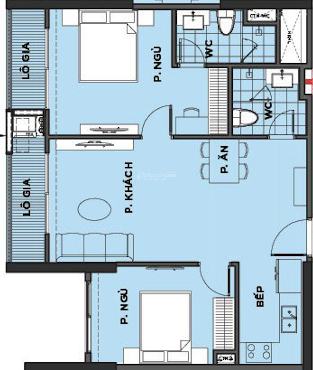 Bán căn hộ 2PN 69m2 The Pavilion. Ban công kéo dài, view thoáng không bị chắn