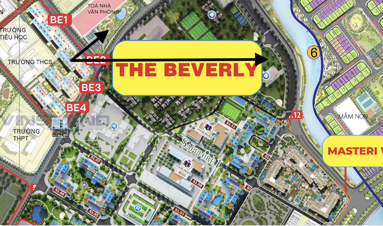 Chủ nhà gửi bán căn hộ 2PN + 1 DT 76,5m2 The Beverly, tầng trung view bể bơi và khu biệt thự