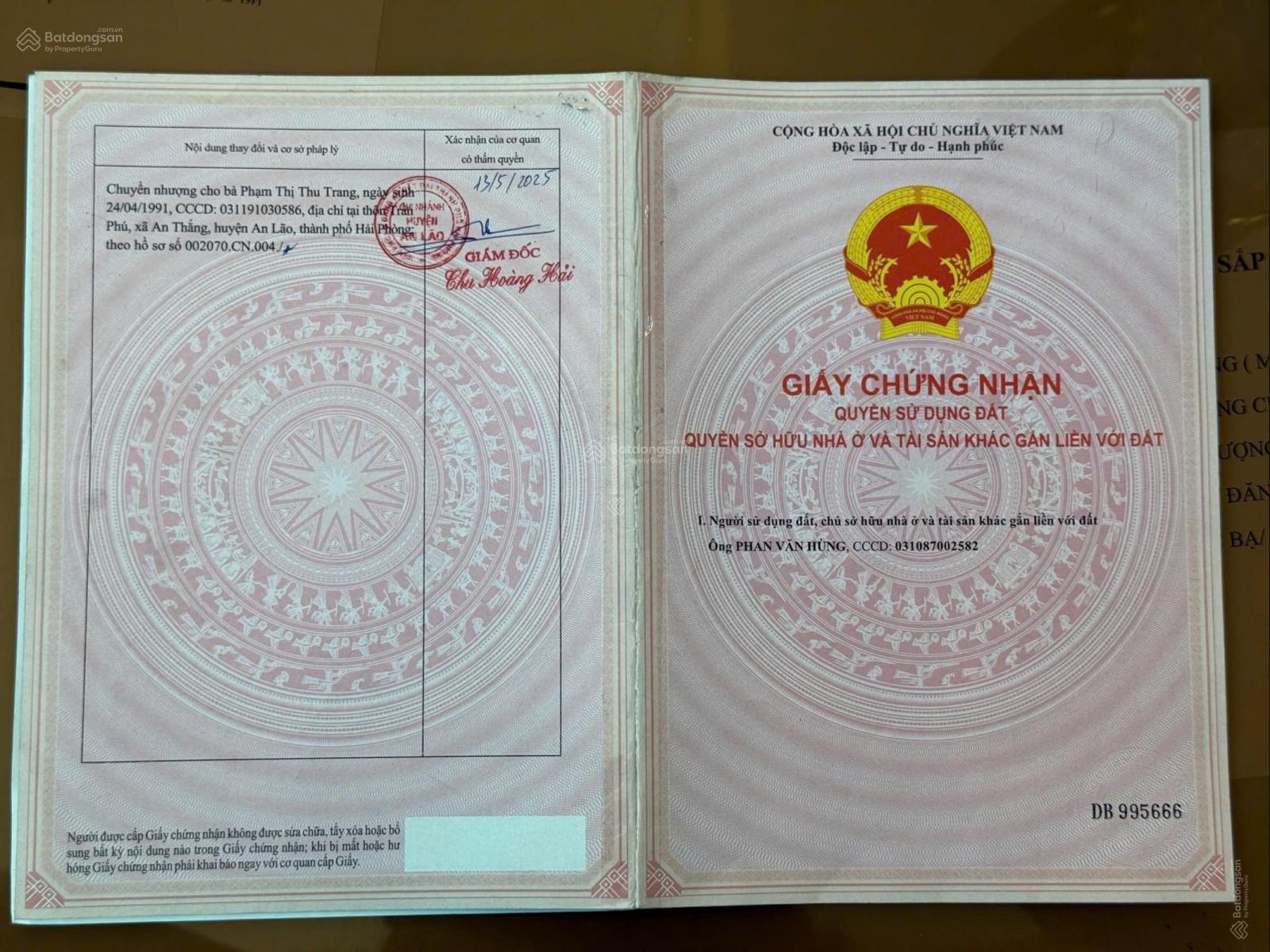 Bán đất 531m2 tại Đường 10, Xã An Tiến, An Lão, Hải Phòng, 5,5 tỷ phù hợp kinh doanh nhà trọ giá re