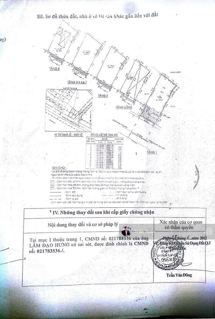 MT Cách Mạng Tháng 8 P.6 Q.3 - 10x27m - lửng, 6 lầu - HĐT 500 tr/th - 145 tỷ
