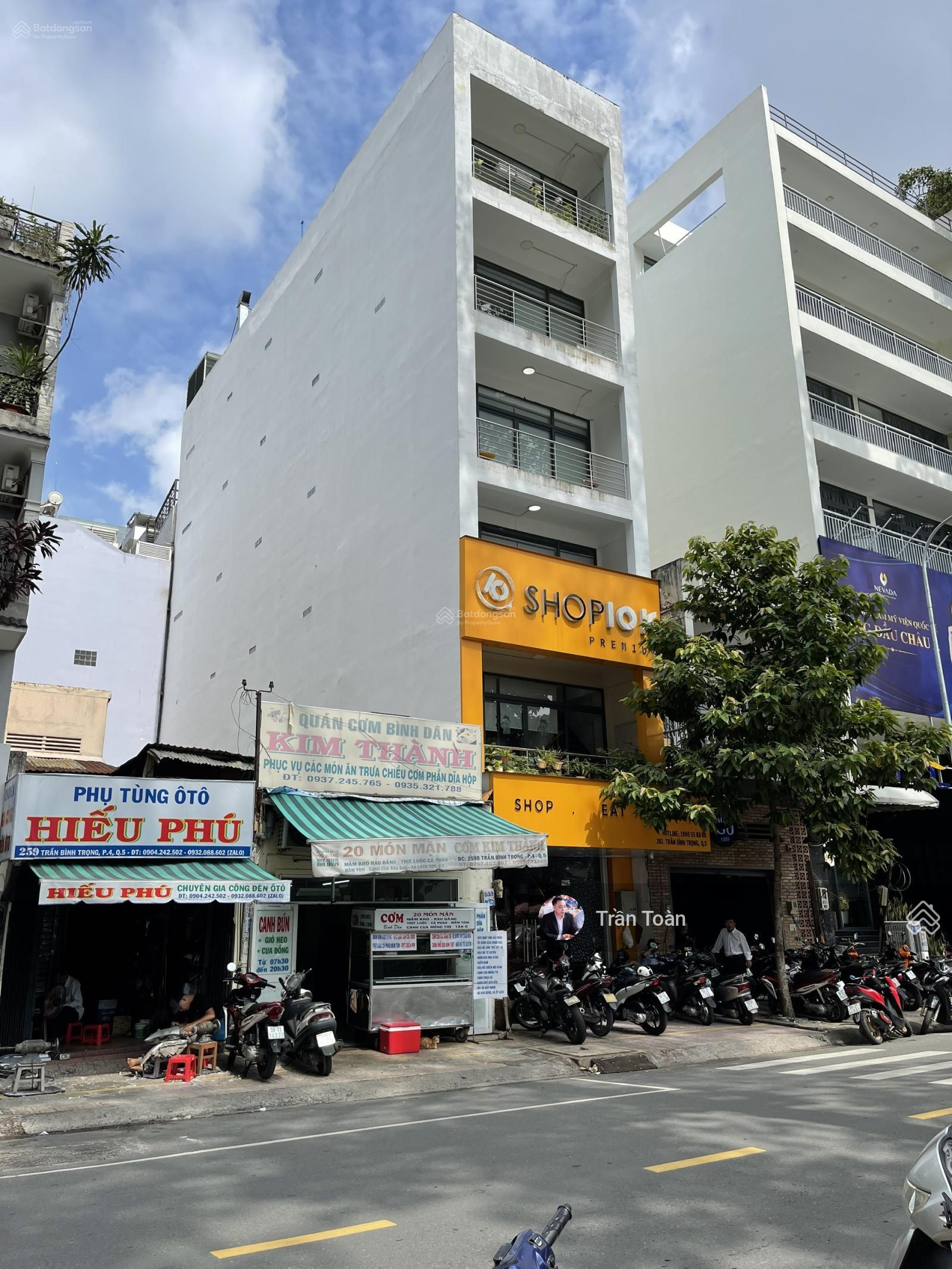 Nhà MT Trần Bình Trọng P.4 Q.5 - 10x20m. CN 200,8m2 - hầm, 7 tầng - HĐT 300tr/th - 97 tỷ