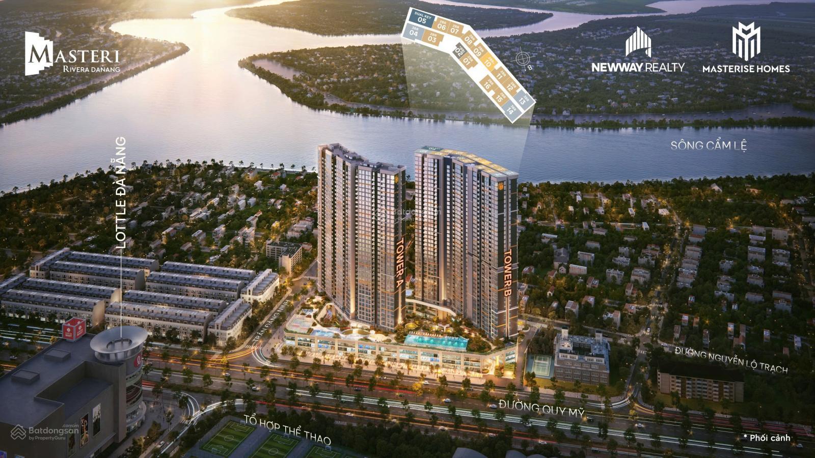 Masteri Rivera Đà Nẵng căn 2PN giá chỉ từ 1,8 tỷ, view sông, vị trí vàng, đầu tư sinh lời cao