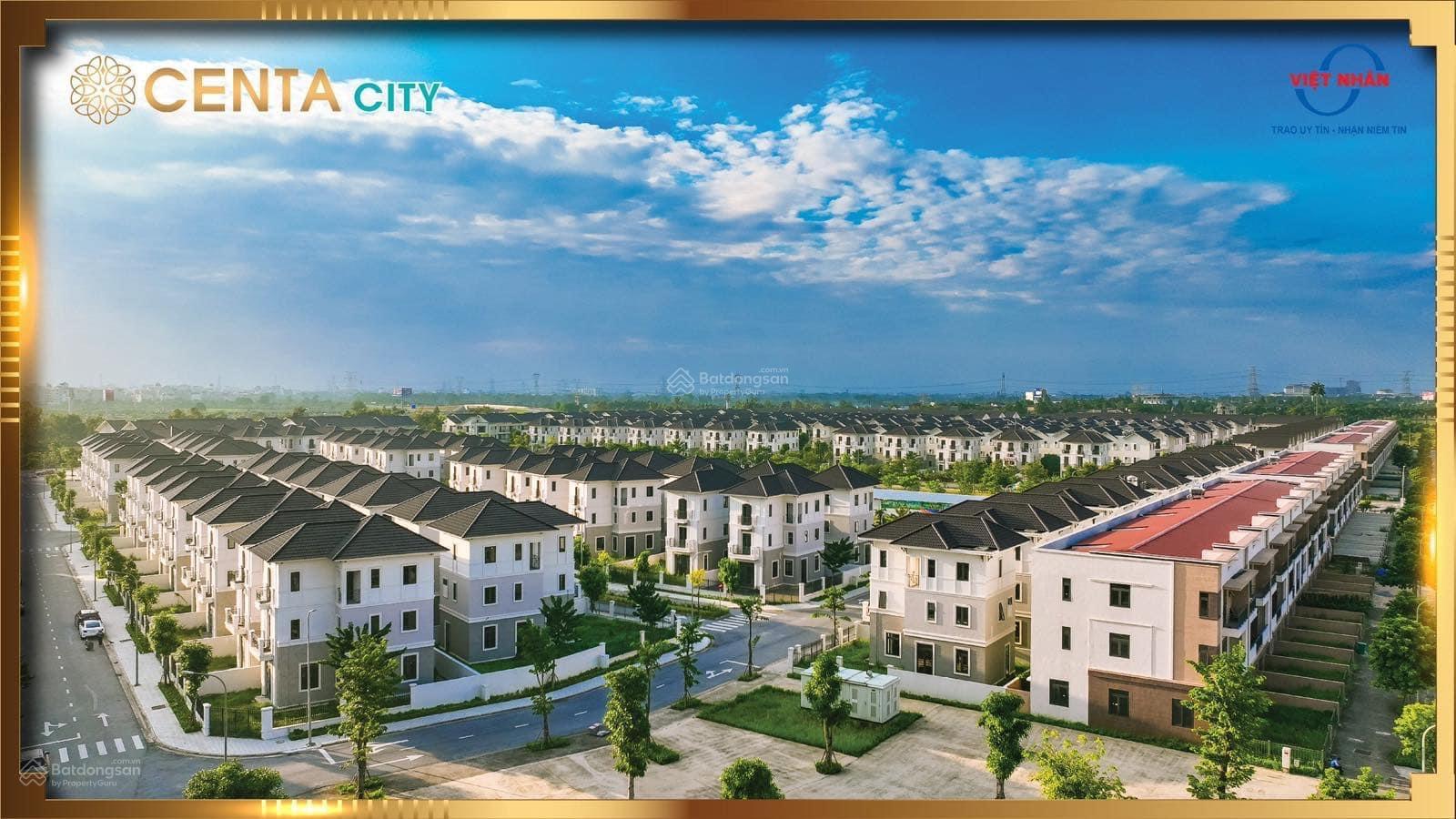 Siêu hot biệt thự Centa City DT 216m2 nhà 3 tầng đẹp lung linh sẵn sổ hồng lâu dài chưa đến 60tr/m2