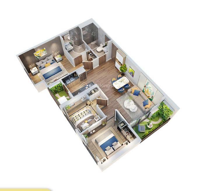 Chị gái em chuyển xuống mặt đất cần bán nhanh căn 3n2vs bên TC1 ,80m2 view bể bơi giá 6430 thu về
