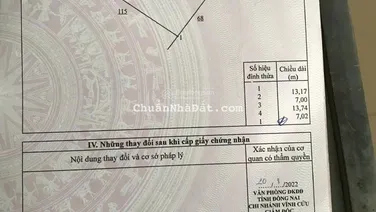 Cần bán nhanh lô đất thổ cư xã Bình Hòa. Giá tốt