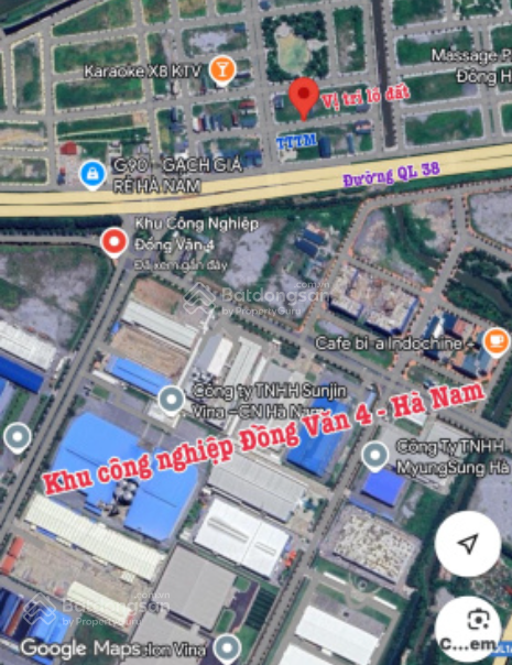 Bán nhanh lô đất hướng Nam view TTTM ngay sát đường QL 38, đối diện là KCN Đồng Văn 4