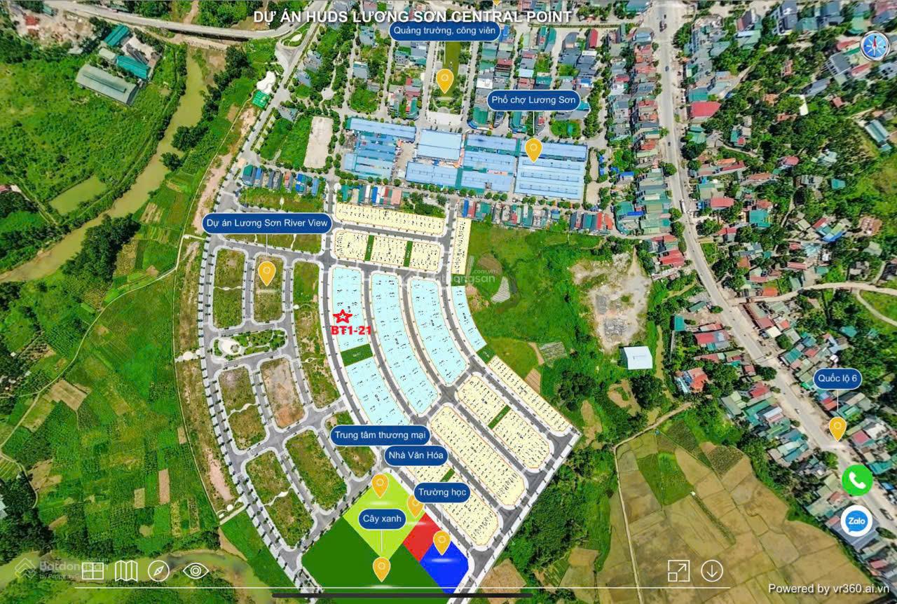 Duy nhất Biệt thư view sông Bùi gần cầu đầu dự án Riverview Lương Sơn, Chỉ 21 triệu / m2
