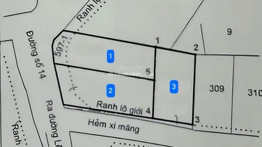 Cần bán 3 lô đất đường 14 phường Bình Trưng Tây Q2 TP Thủ Đức