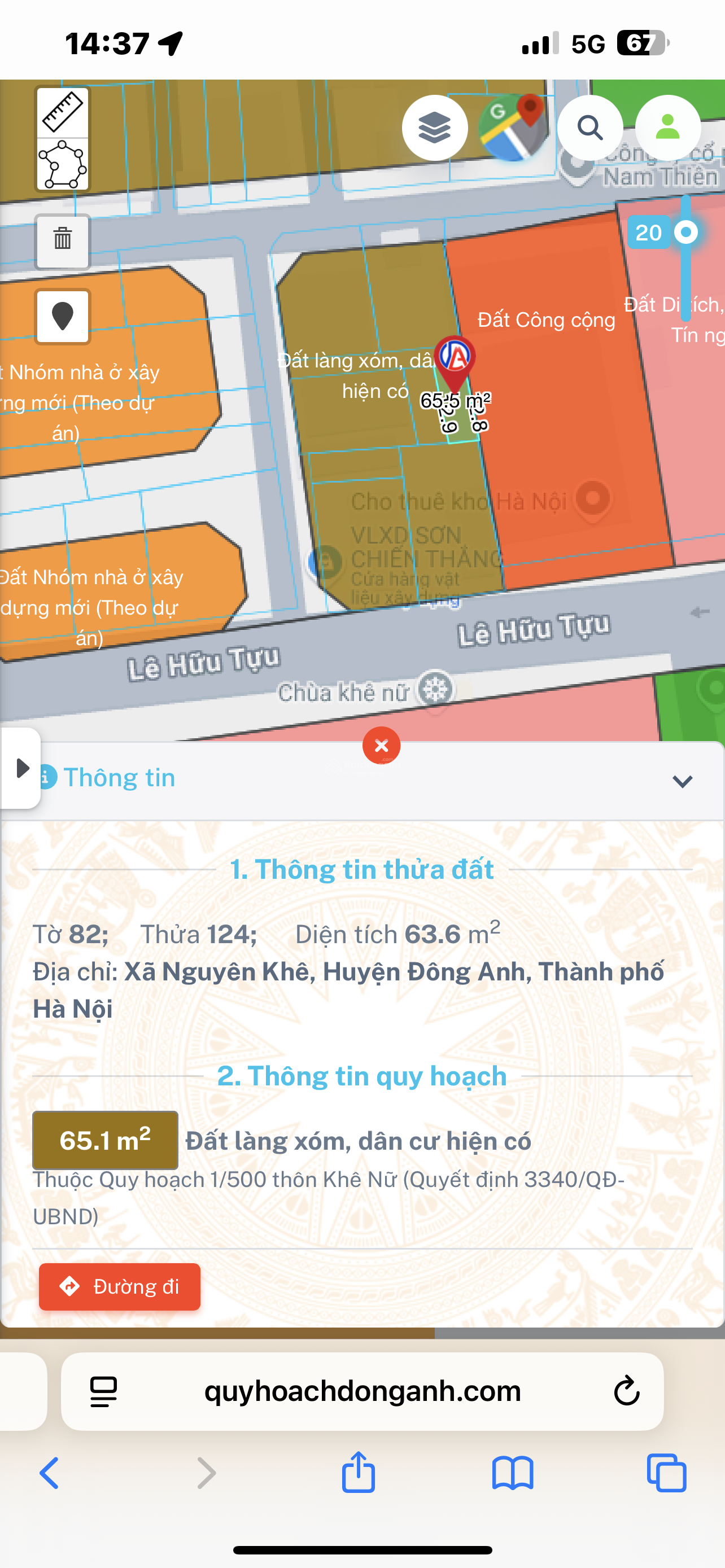 Bán gấp đất tại Lê Hữu Tựu, 7xtr/m2, 63.6m2, chính chủ