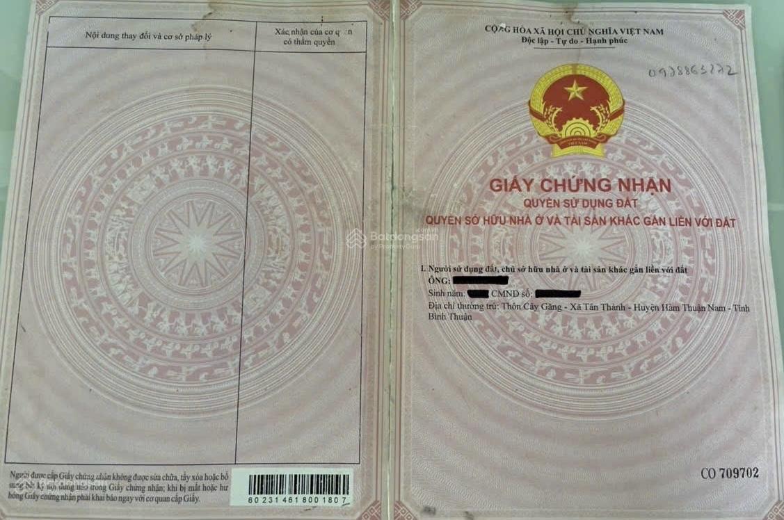 Bán đất Hòn Lan, 25 tỷ, 7447.6 m2, pháp lý đầy đủ tại Tân Thành, Hàm Thuận Nam, Bình Thuận
