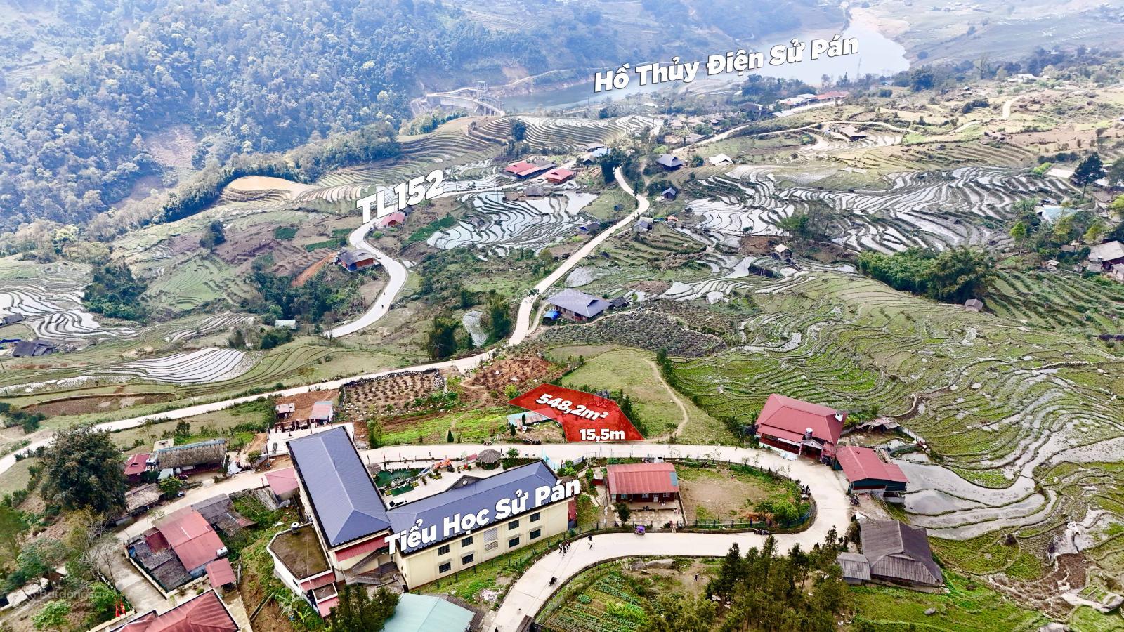 548,2 m2 đất Mường Hoa, Sa Pa gồm 300m2 TC và 248m2 Bìa NN giá siêu hời 3,6 tỷ,