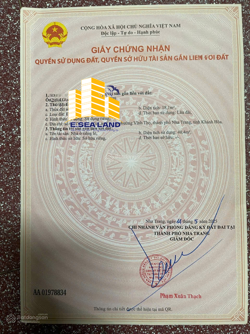 Bán nhà 4 tầng - đường Tháp Bà, Cù Lao Trung, Bắc Nha Trang