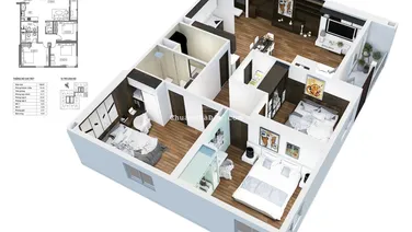 Cần bán căn góc 107,6m2 tầng trung K35 toà HPC Landmark 105 Tố Hữu