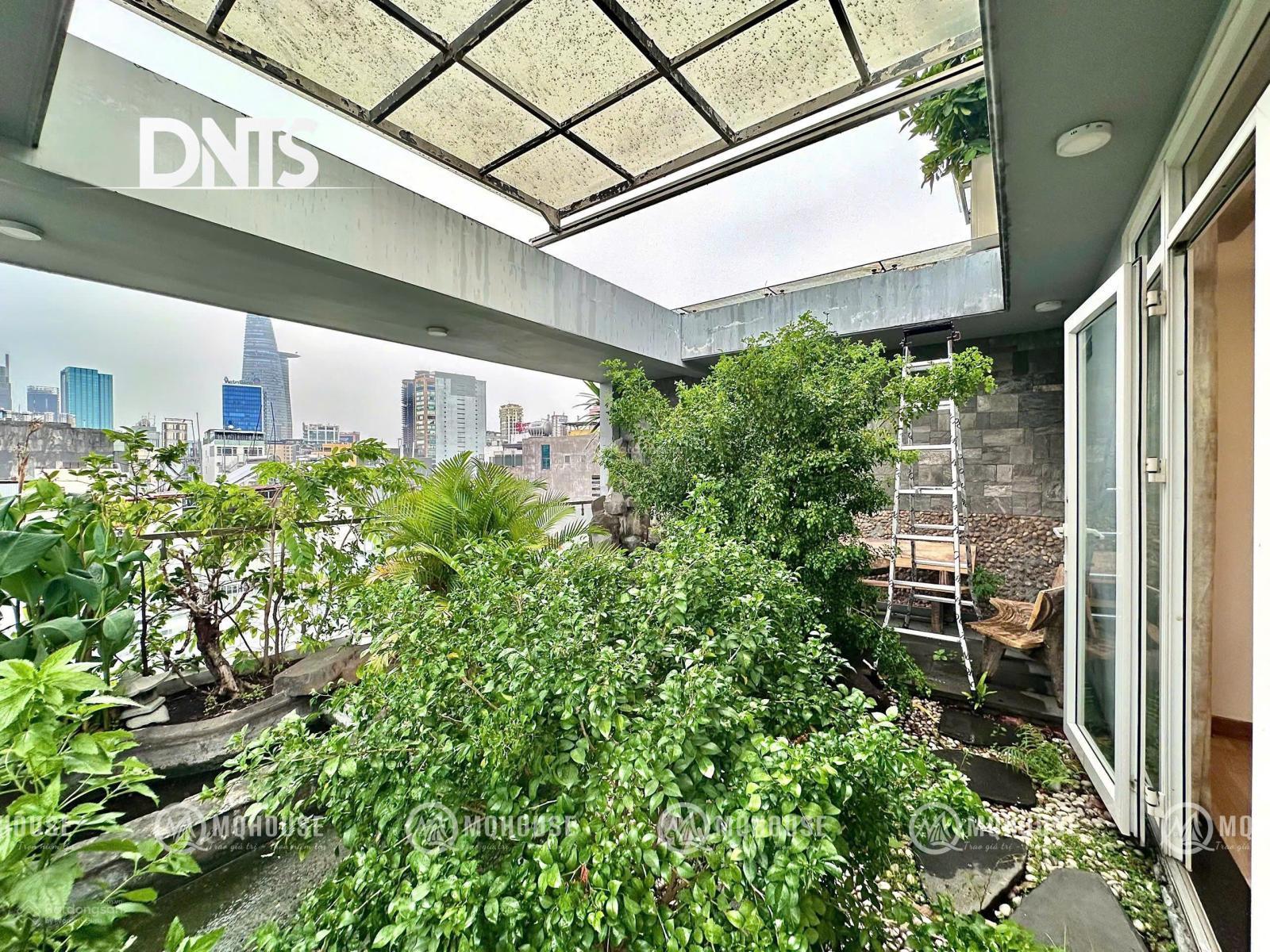 Căn hộ sân vườn 1PN 80m2 full NT mặt tiền Ký Con - Q1