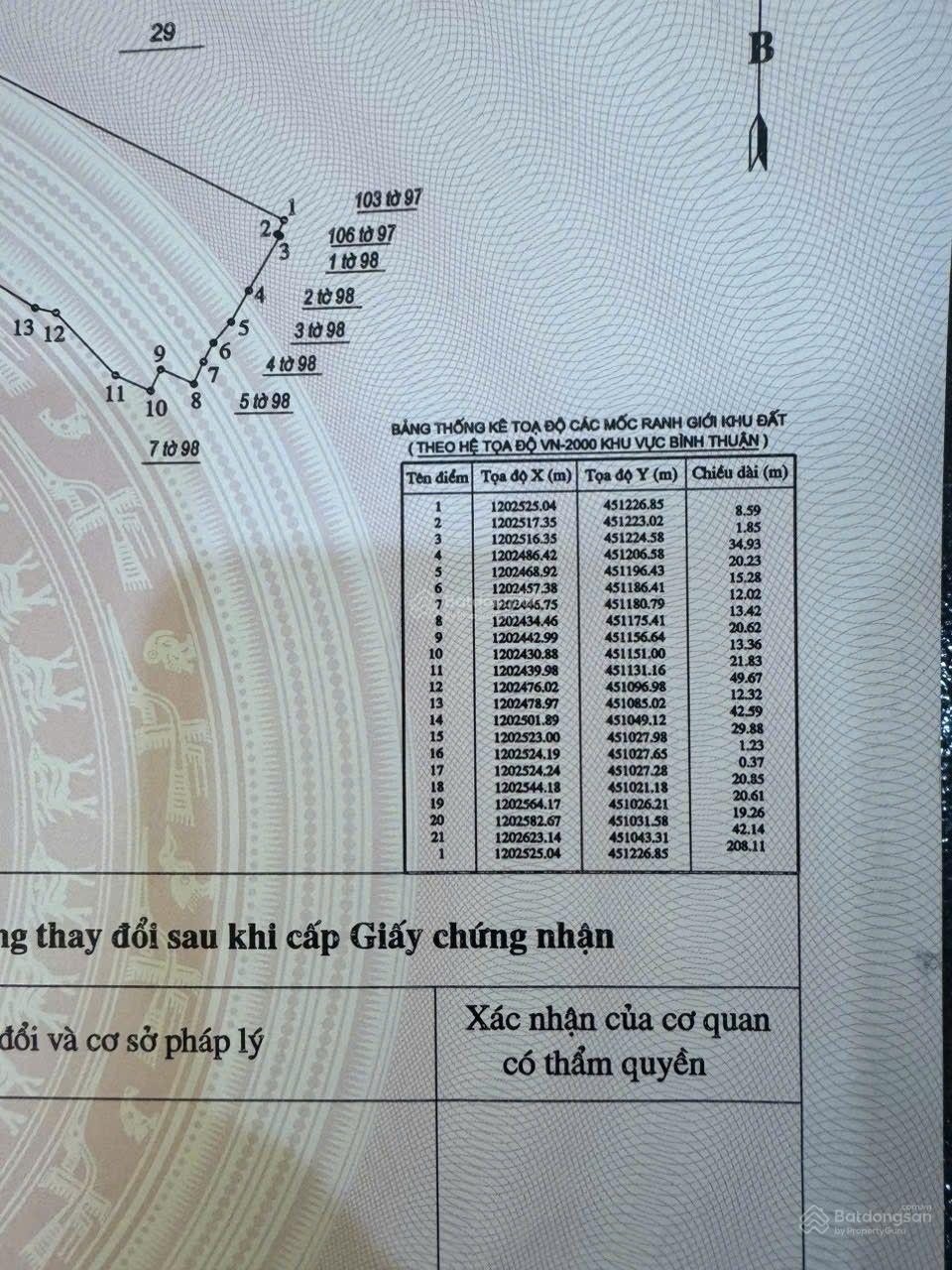 Chính chủ cần bán lô đất nghỉ dưỡng 20925,4m2 giá 50 tỉ thành phố Phan Thiết Bình Thuận