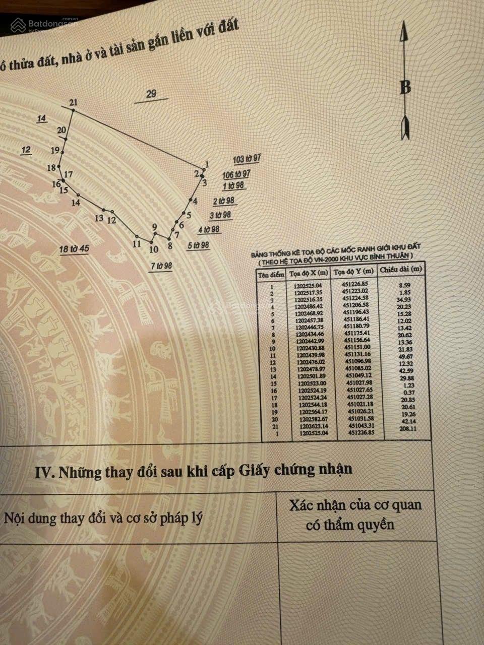 Chính chủ cần bán lô đất nghỉ dưỡng 20925,4m2 giá 50 tỉ thành phố Phan Thiết Bình Thuận
