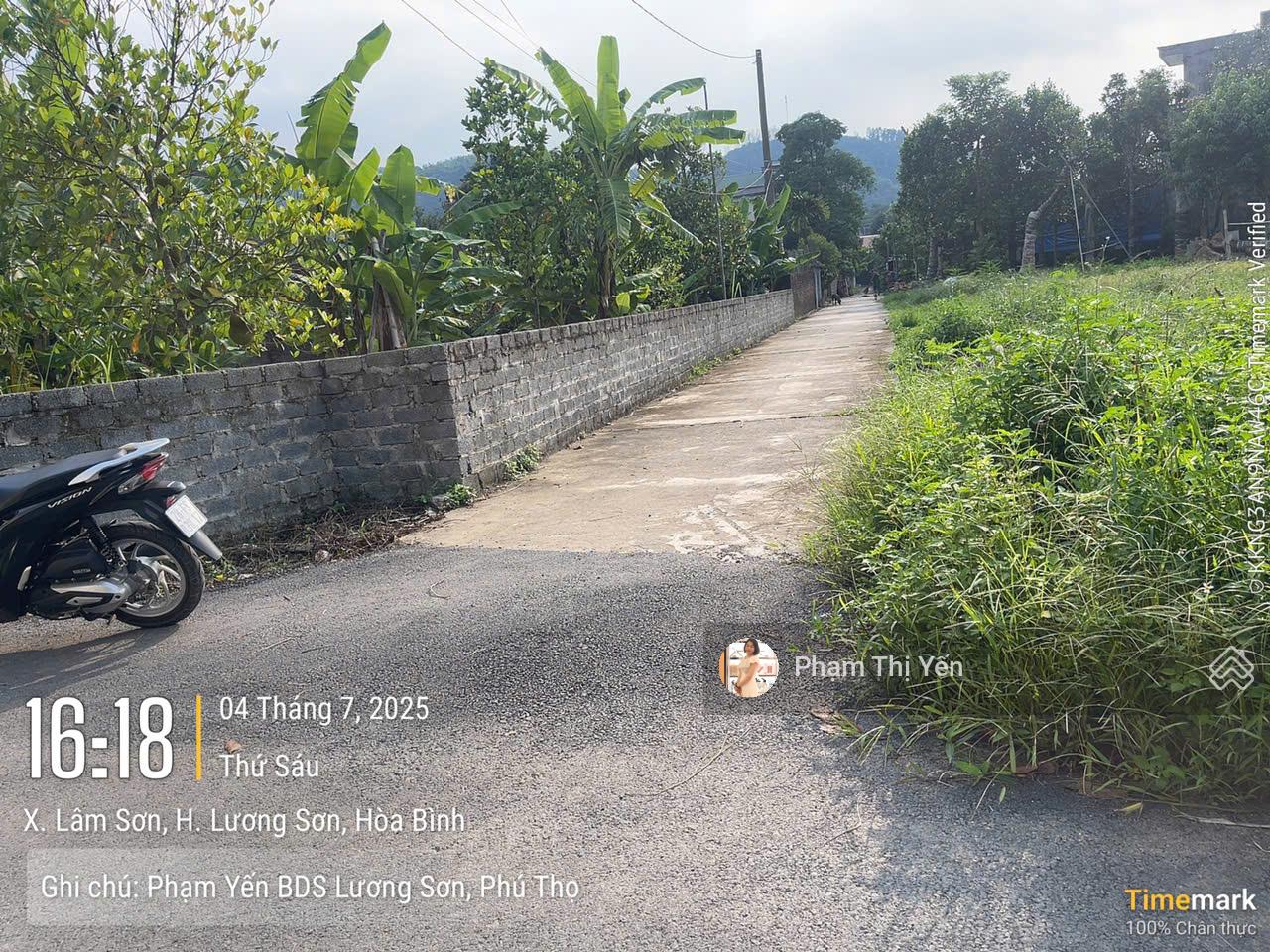 Cần bán lô đất tại Lâm Sơn, Lương Sơn có diện tích 408m2 full thổ cư. Lô đất 3 mặt tiền làn 2 QL6